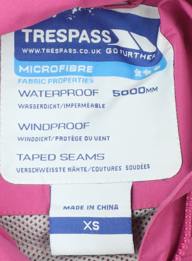 Trespass Women's Pink XS Waterproof Hooded Raincoat