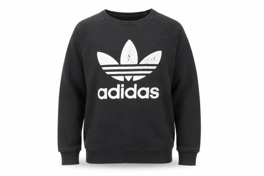 Front view of Adidas Men's Black Pullover Sweatshirt S