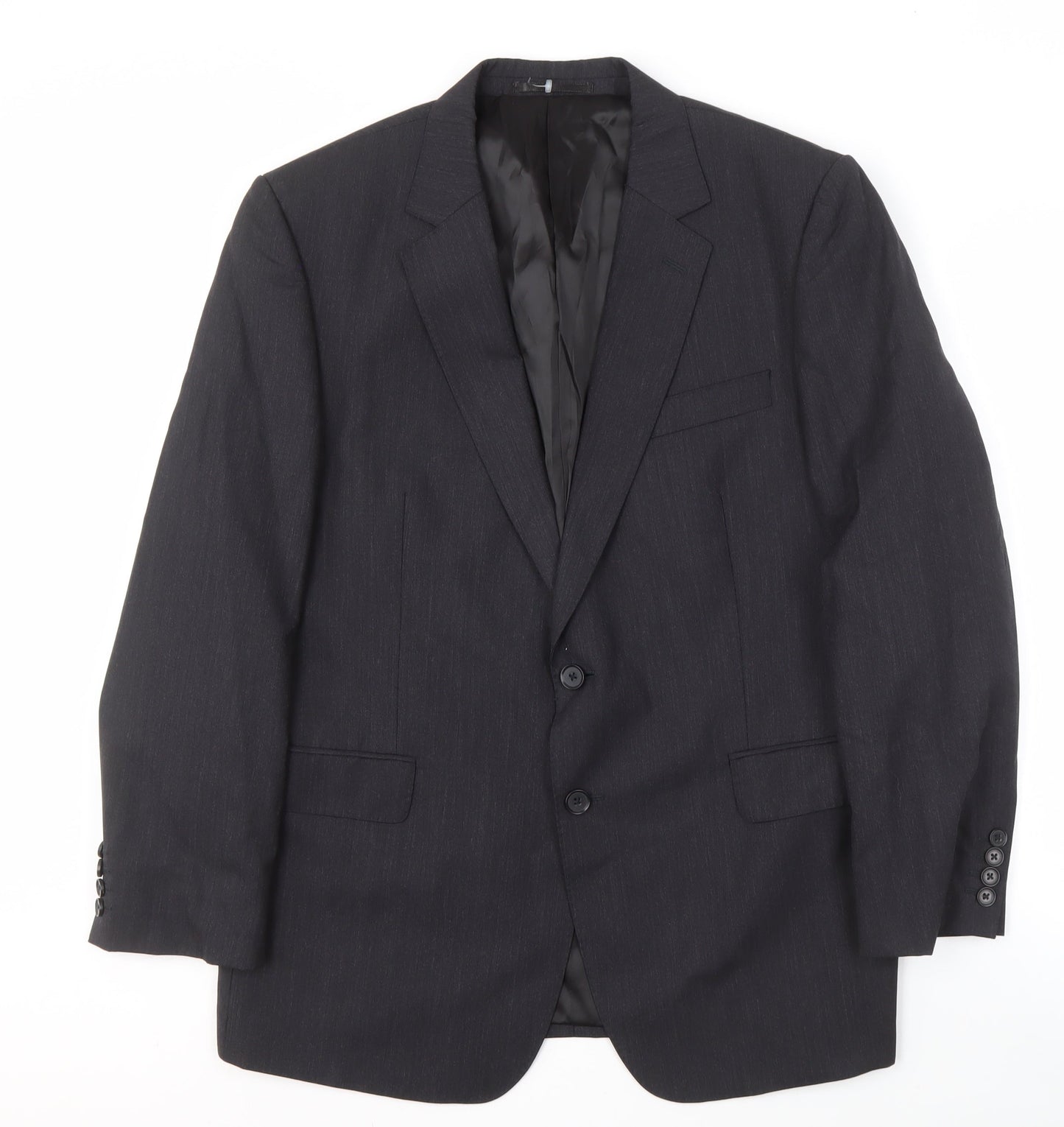 Jaeger Men's Grey Wool Blazer, 44 Slim, Business Formal