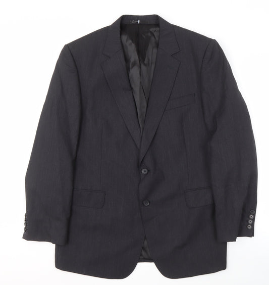 Jaeger Men's Grey Wool Blazer, 44 Slim, Business Formal