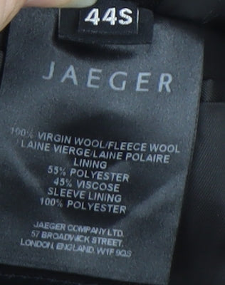 Jaeger Men's Grey Wool Blazer, 44 Slim, Business Formal