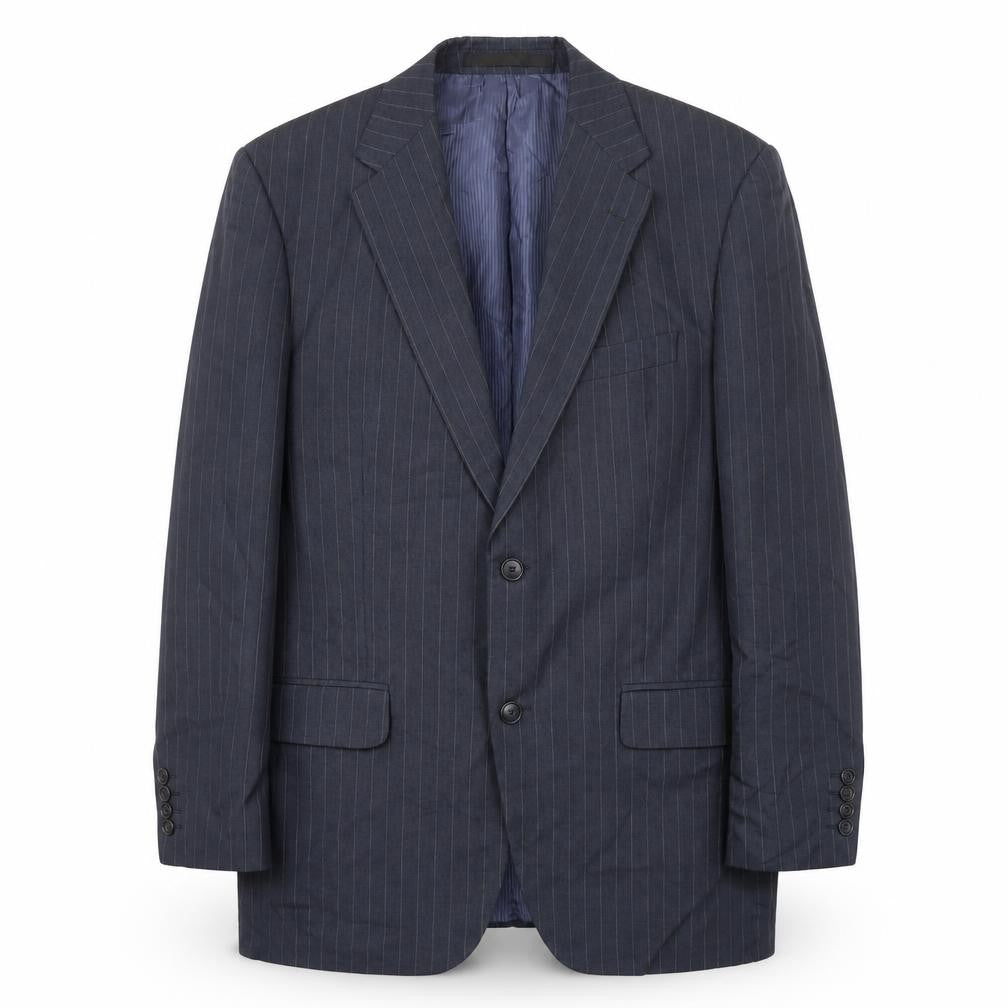 Marks and Spencer Men's Blue Striped Blazer M