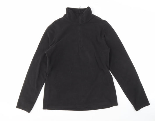 Mountain Warehouse Men's Black Fleece Pullover Sweatshirt M