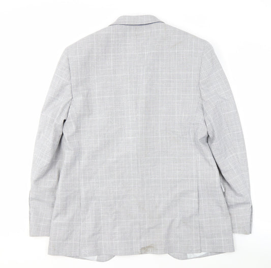 Marks and Spencer Men's Grey Check Suit Jacket UK 42
