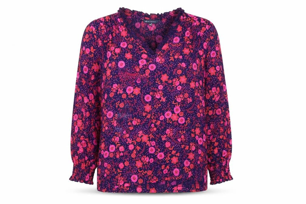 Womens UK Size 18 Crew Clothing Company Multicoloured Viscose Blouse
