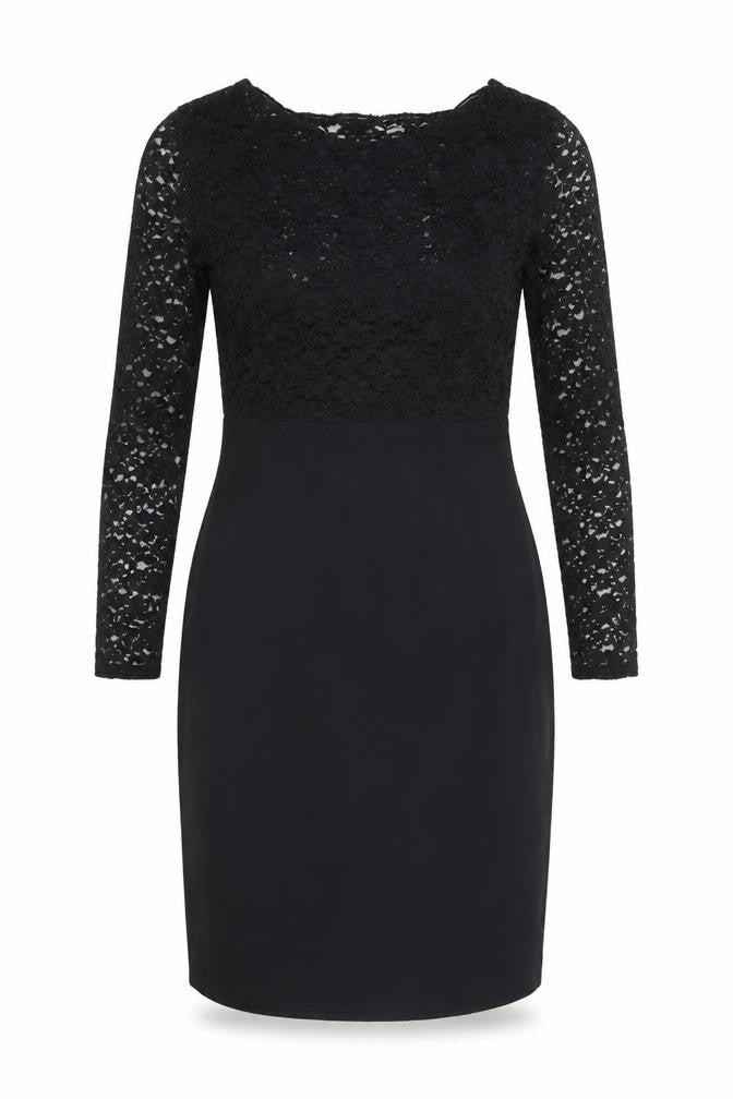 L.K. Bennett Women's Black Lace Sheath Dress Size 10