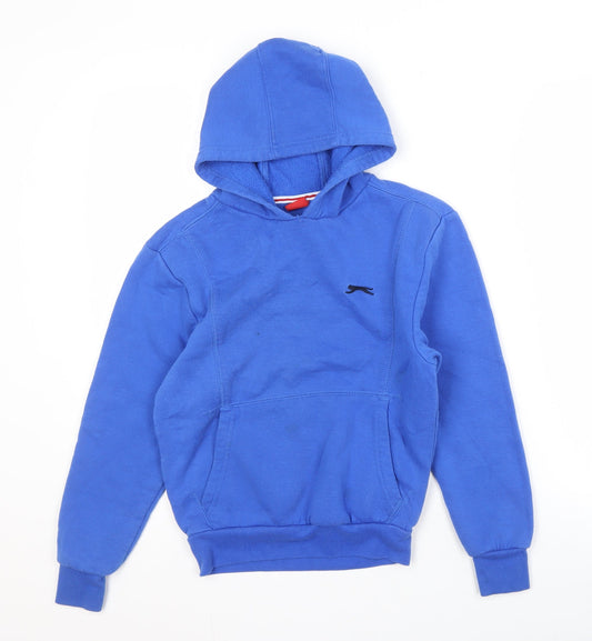 Slazenger Boys Blue Pullover Hoodie 7-8 Years Hooded Casual
