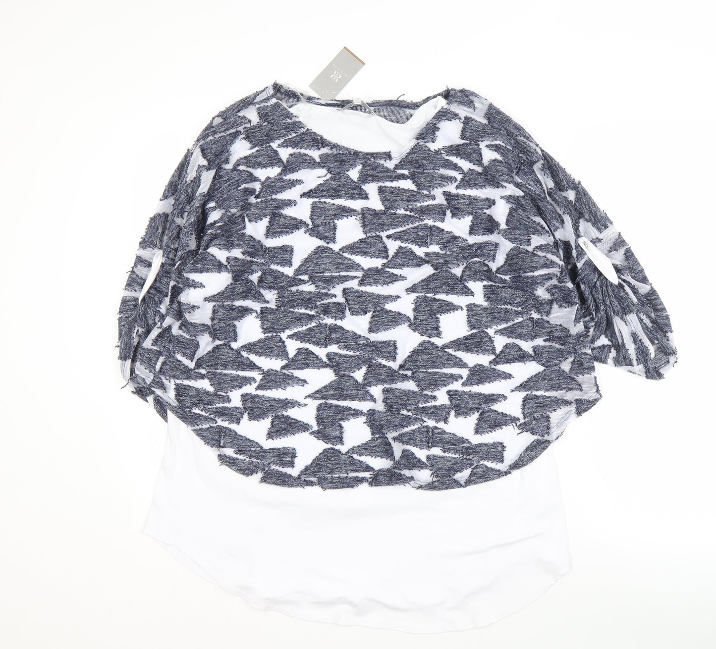Lakeland Women’s White Blue Top Size 16 New