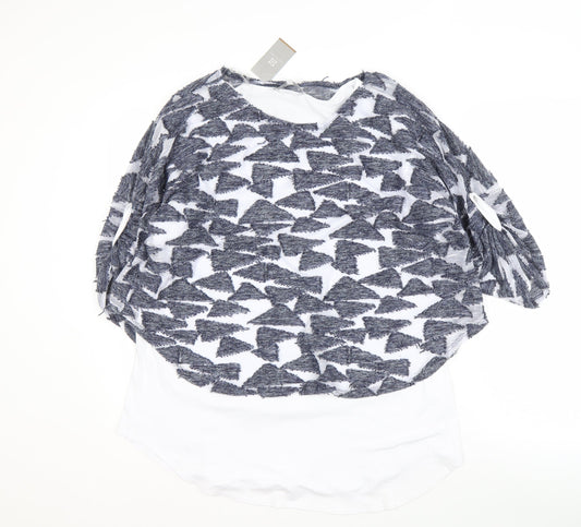 Lakeland Women’s White Blue Top Size 16 New
