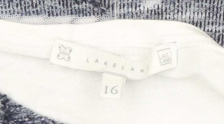 Lakeland Women’s White Blue Top Size 16 New
