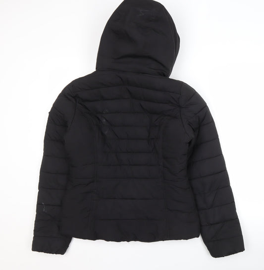 Hollister Women's Black Puffer Jacket Size M
