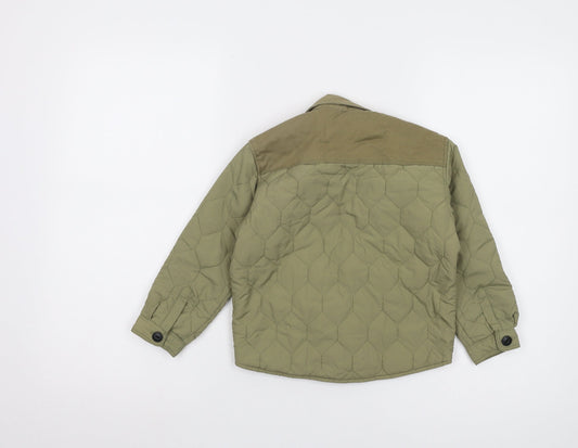 Zara Boys Green Quilted Jacket 3-4 Years
