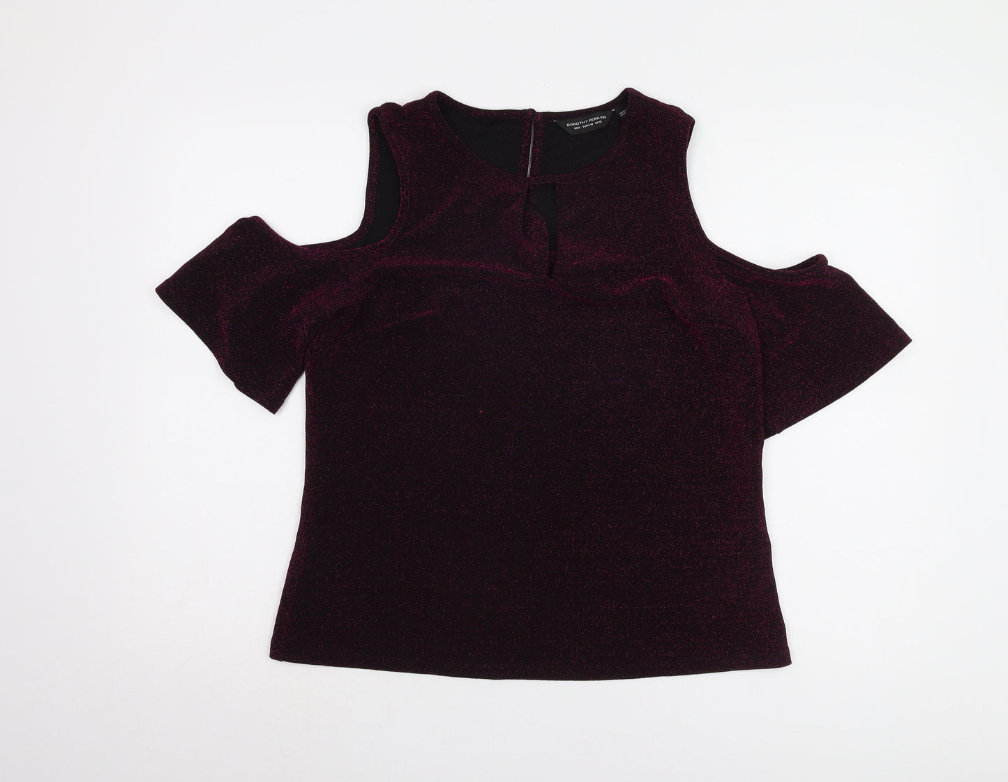 Dorothy Perkins Women's Purple Cold Shoulder Top