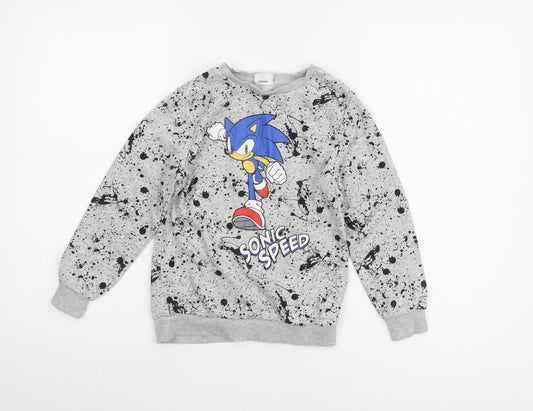George Boys Sonic Grey Pullover Sweatshirt 7-8 Years