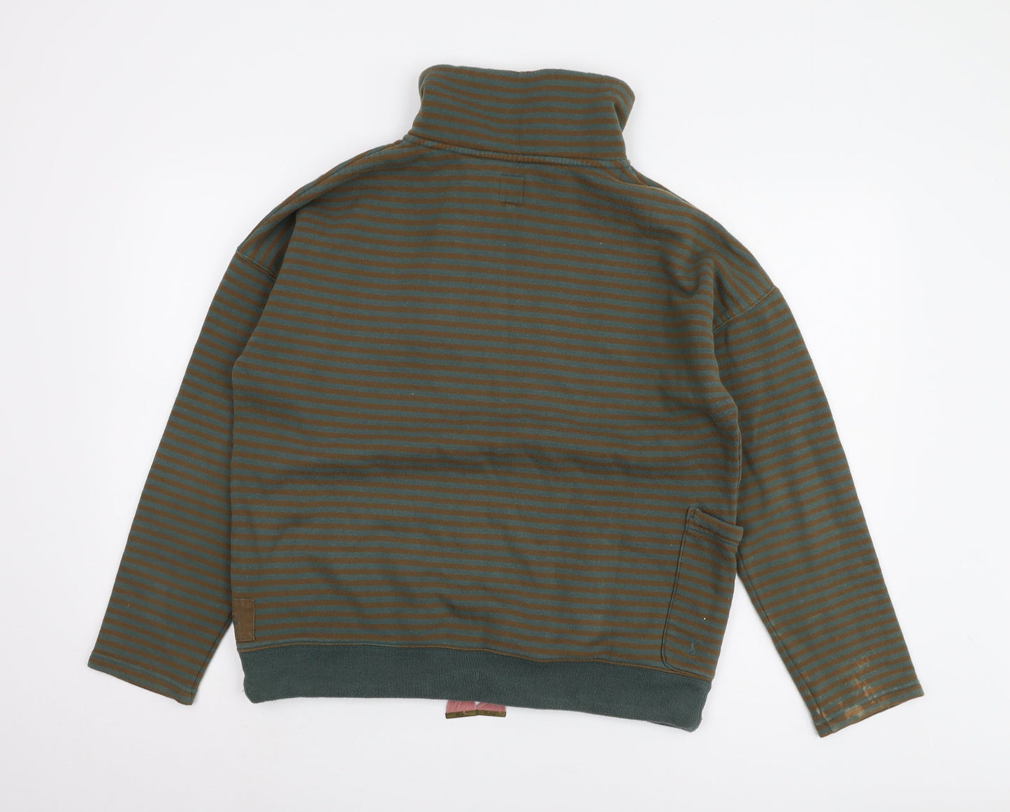 Joules Women’s Brown Striped Henley Sweatshirt Size 14