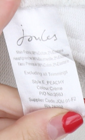 Joules Women’s Ivory Polka Dot Pullover Sweatshirt L