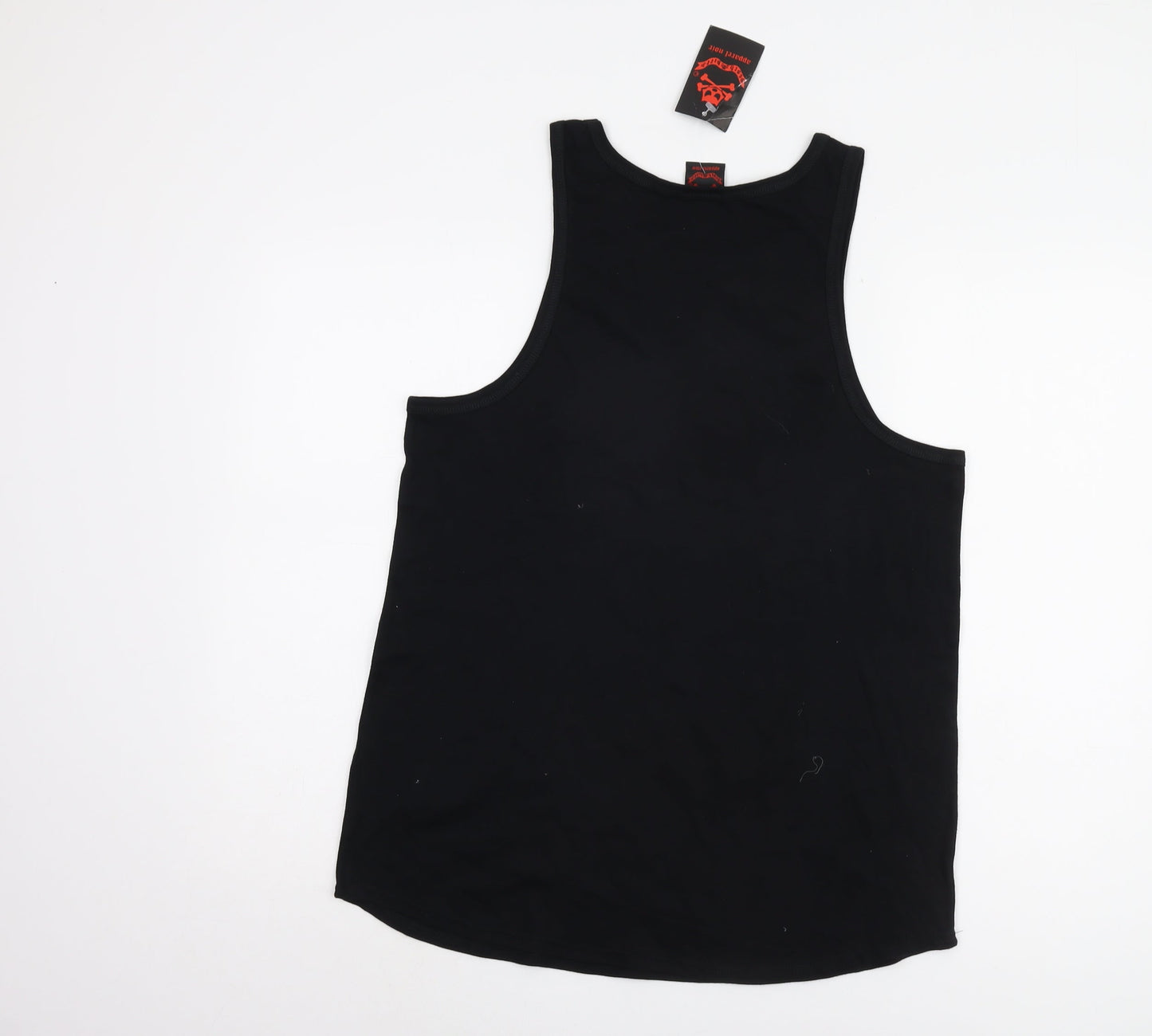 Death Kitty Women's Black Cotton Music Tank Size 14