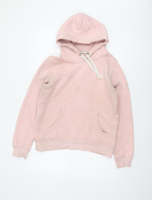 Jack Wills Women's Pink Pullover Hoodie, Size 10, Casual Chic