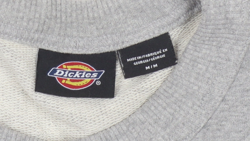 Dickies Men’s Grey M Pullover Sweatshirt, Logo Accent