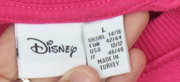 Disney Women's Pink Pullover Sweatshirt L - Mickey Mouse