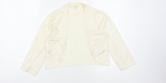 Hobbs Women's Ivory Open front Cardigan S, Modal Blend, Hand Wash