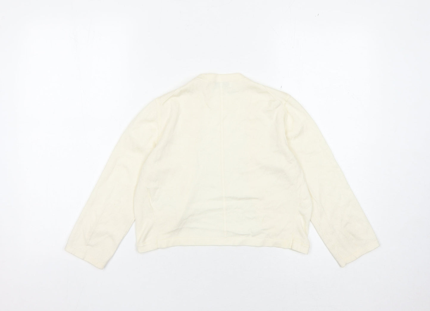 Hobbs Women's Ivory Open front Cardigan S, Modal Blend, Hand Wash