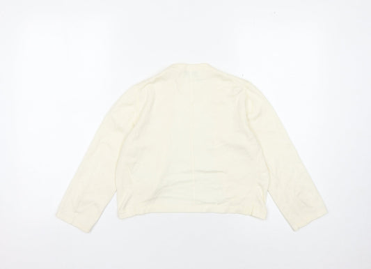Hobbs Women's Ivory Open front Cardigan S, Modal Blend, Hand Wash