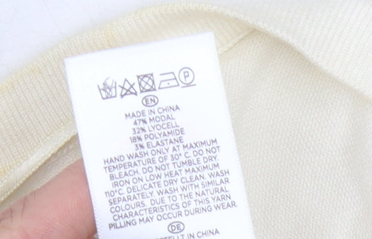 Hobbs Women's Ivory Open front Cardigan S, Modal Blend, Hand Wash