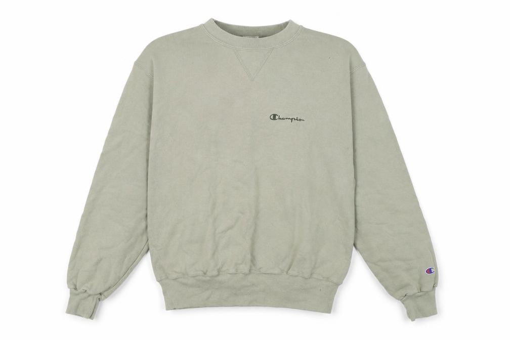 Mens UK M Regular Champion Green Pullover Sweatshirt