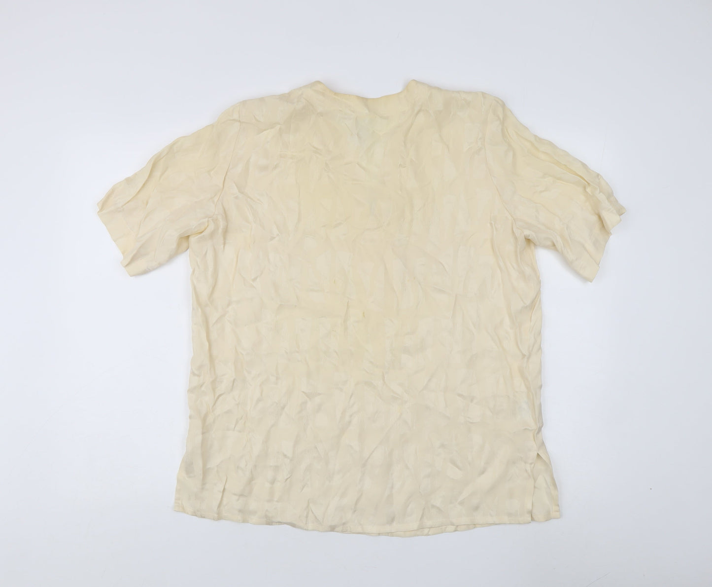Country Casuals Women's Beige Short Sleeve Top L