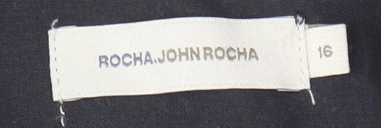 Rocha.John Rocha Women's Black Floral A-Line Skirt Size 16