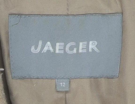 Jaeger Women's Beige Wool Blend Overcoat Size 12