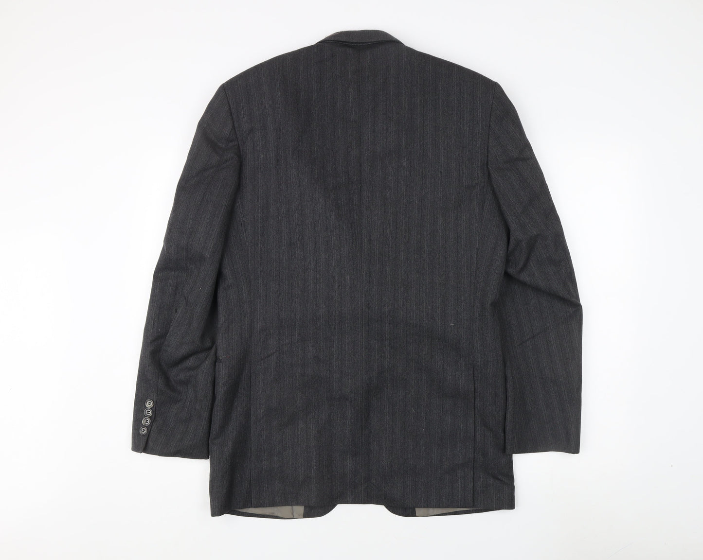 Mr Harry Men's Grey Striped Blazer, Size 38