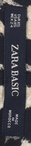 Zara Basic Women's Animal Print Slim Trousers XS