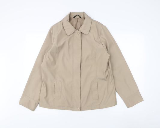 Bm Women's Beige Mid-Length Jacket, S, Casual