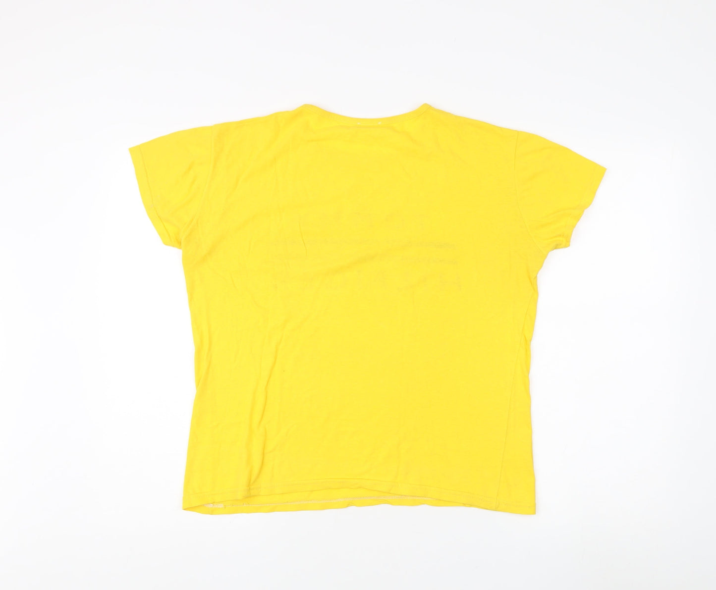 Tommy Hilfiger Men's XL Yellow Cotton T-Shirt - Classic Style