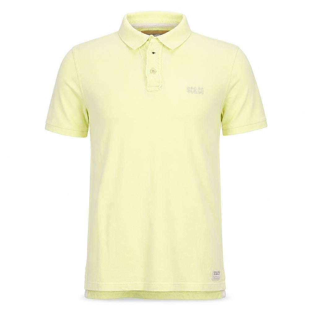 SC&Co Men's Yellow Polo Shirt Large Cotton