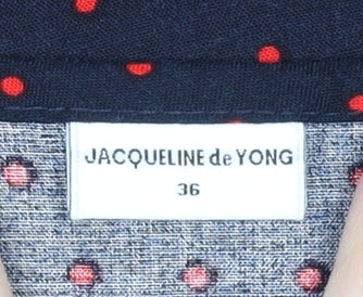 Jacqueline de Yong Women's Blue Polka Dot Blouse Size 8