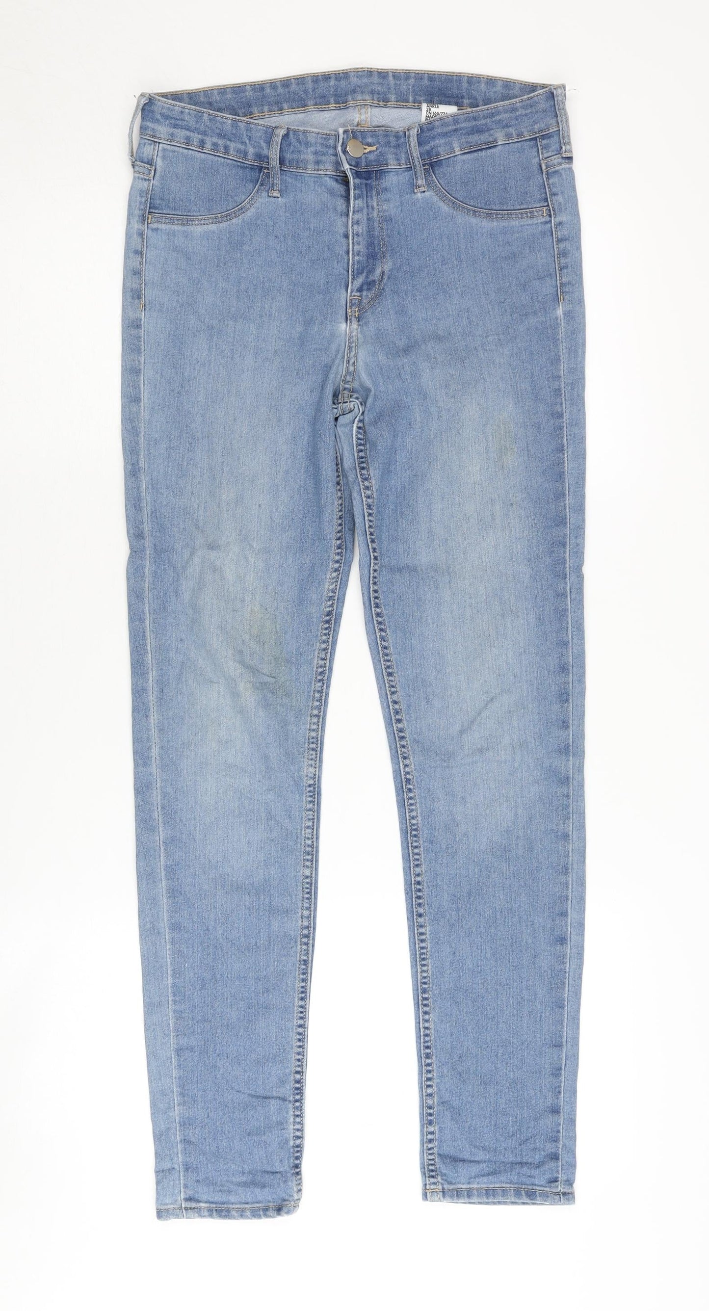 H&M Women's Blue Ankle Jeans, Size 28, Regular Fit