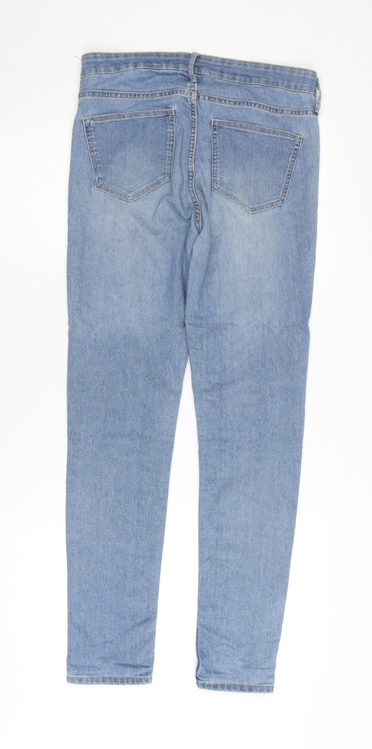 H&M Women's Blue Ankle Jeans, Size 28, Regular Fit