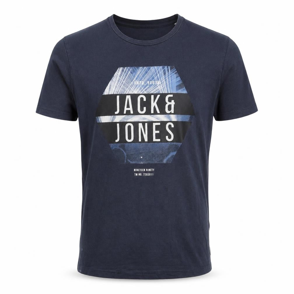 Mens UK Size S JACK & JONES Blue  Cotton T-Shirt