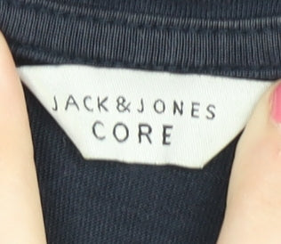 Jack & Jones Men's Blue Graphic Print T-Shirt, S