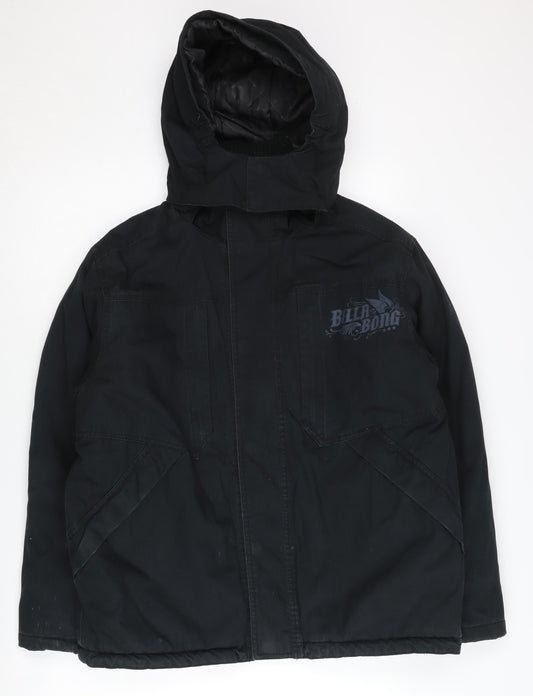 Billabong Women's Black Hooded Jacket Size 14