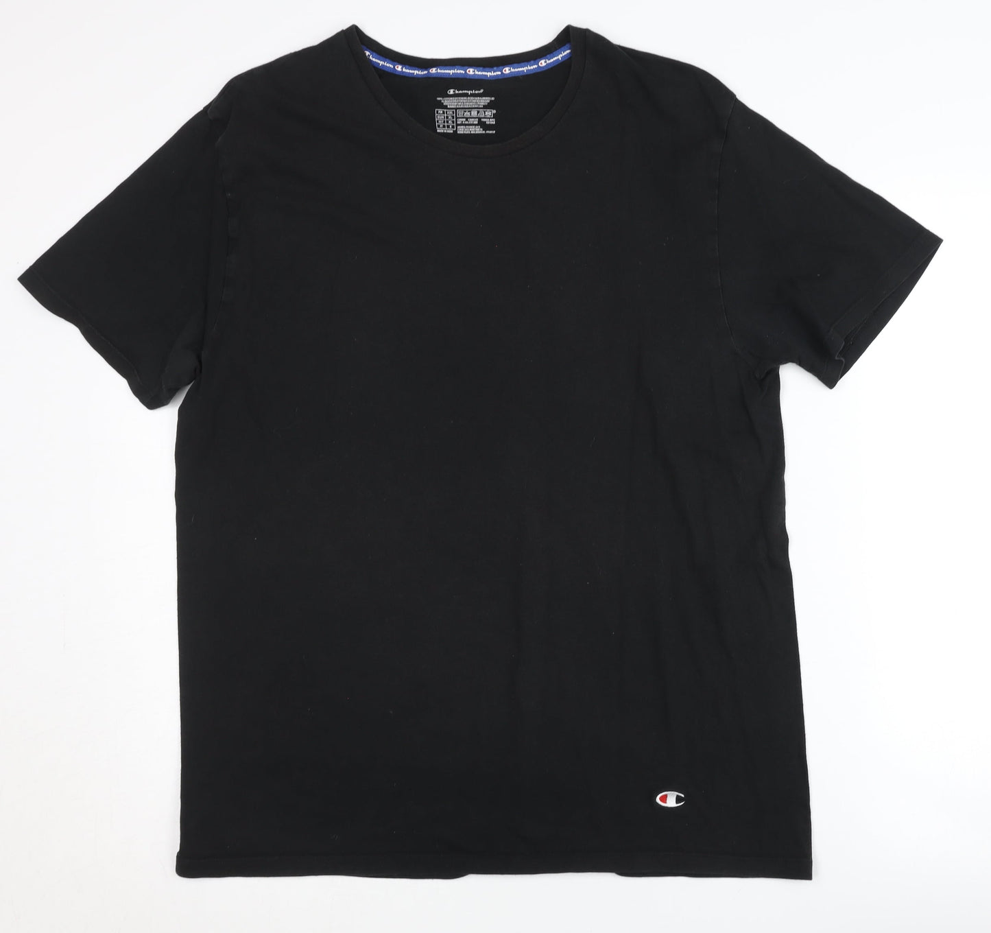 Champion Men's Black XL Crew Neck T-Shirt