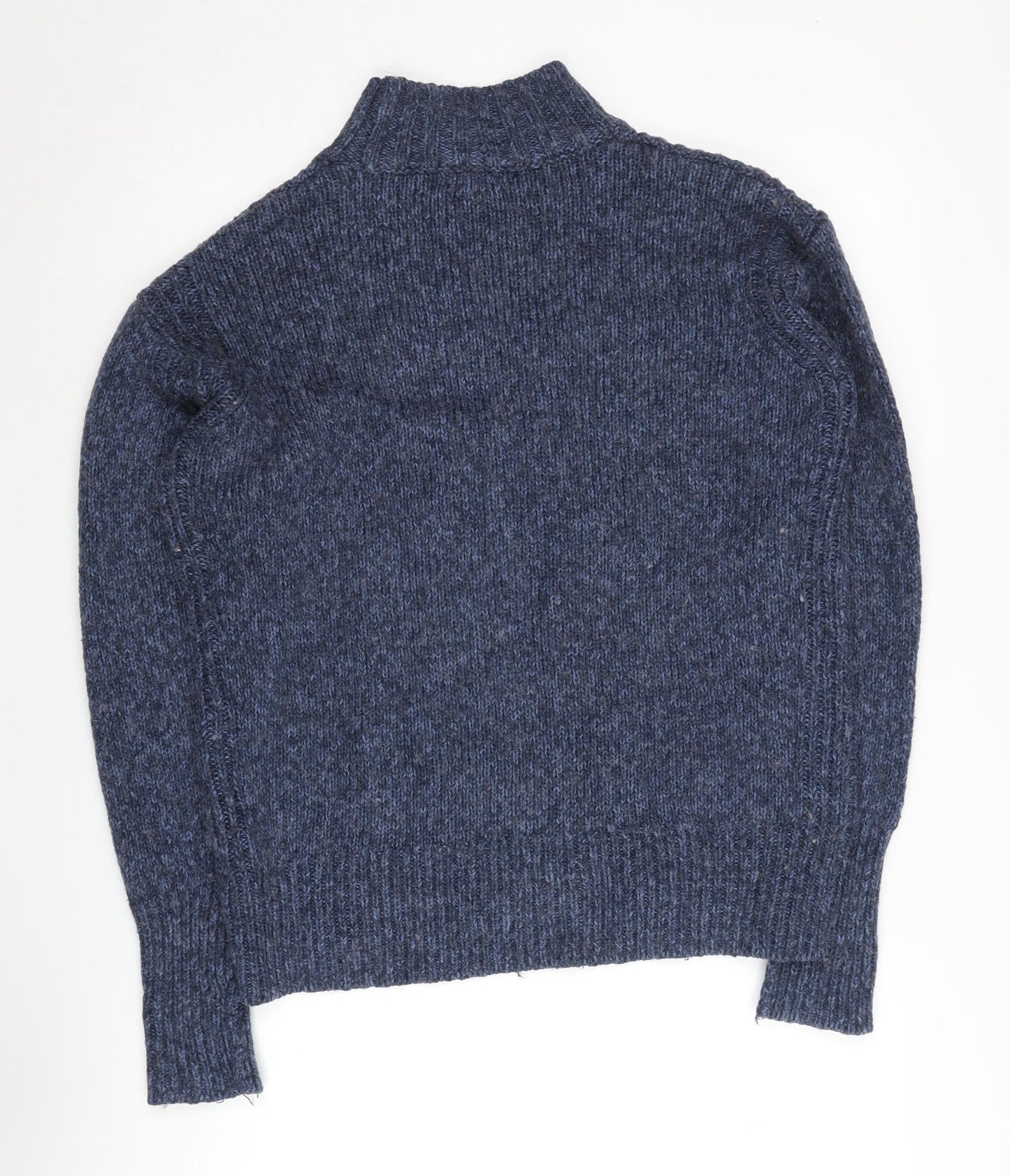Fat Face Women's Blue Mock Neck Jumper, Size 10