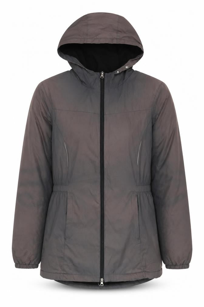 Womens UK Size S Regular New Balance Grey Polyester Jacket