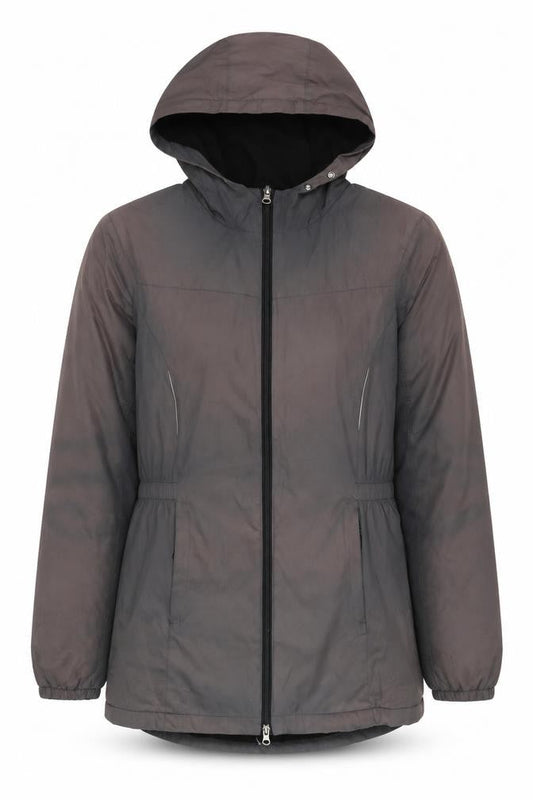 Womens UK Size S Regular New Balance Grey Polyester Jacket
