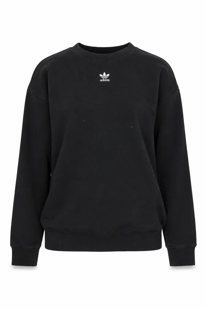 Womens UK 8 Relaxed adidas Black Pullover Sweatshirt