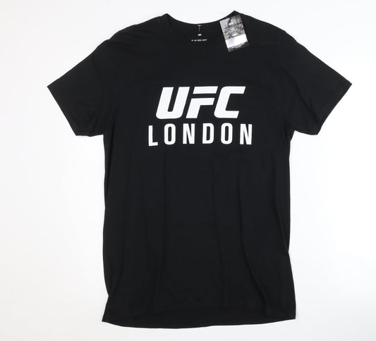 UFC Men's Black Graphic Print T-Shirt M Sports