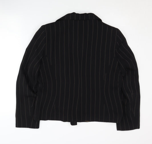 KappAhl Women’s Black Pinstripe Blazer Size 14
